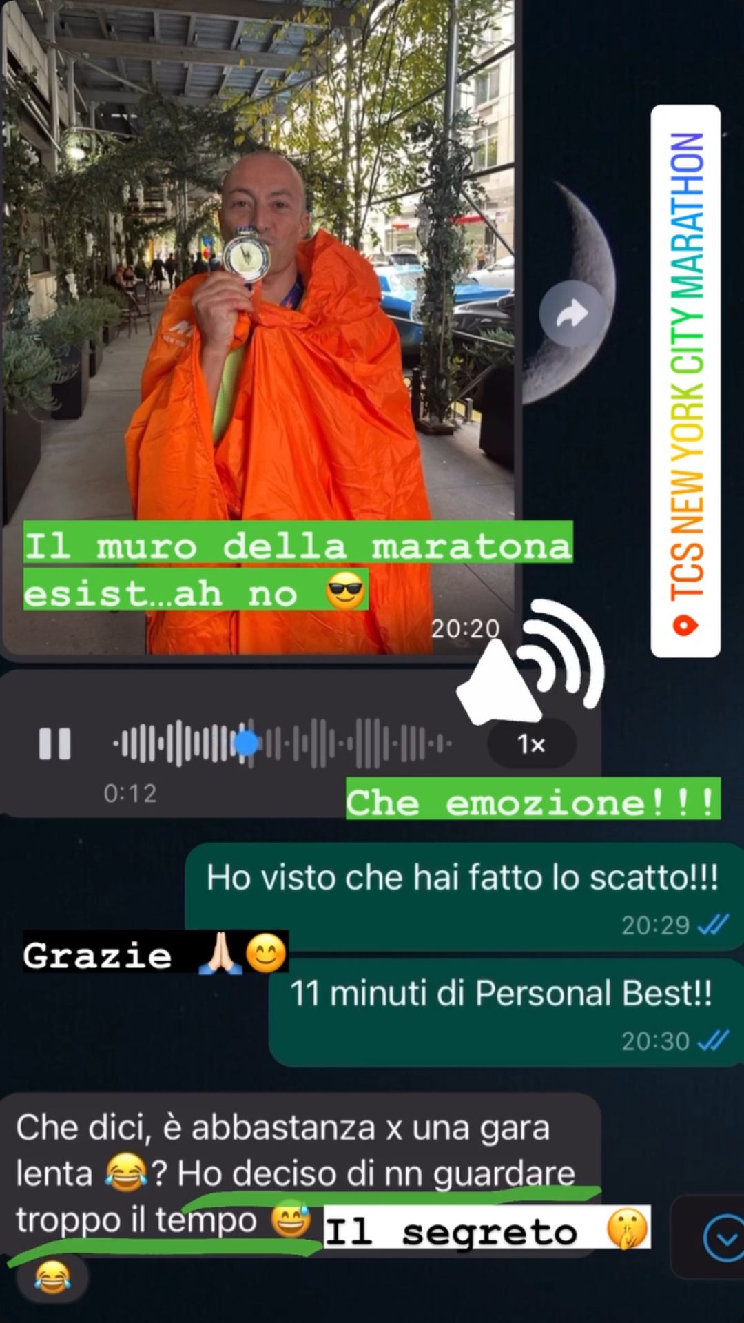 Risultato di un atleta Runners Academy: 11' di Personal Best — NYC Marathon