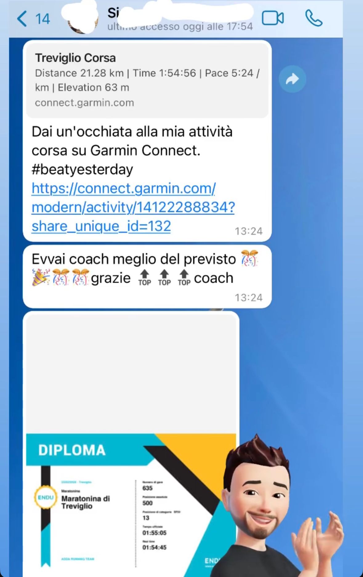 Risultato di un atleta Runners Academy: Maratonina di Treviglio — Meglio del previsto
