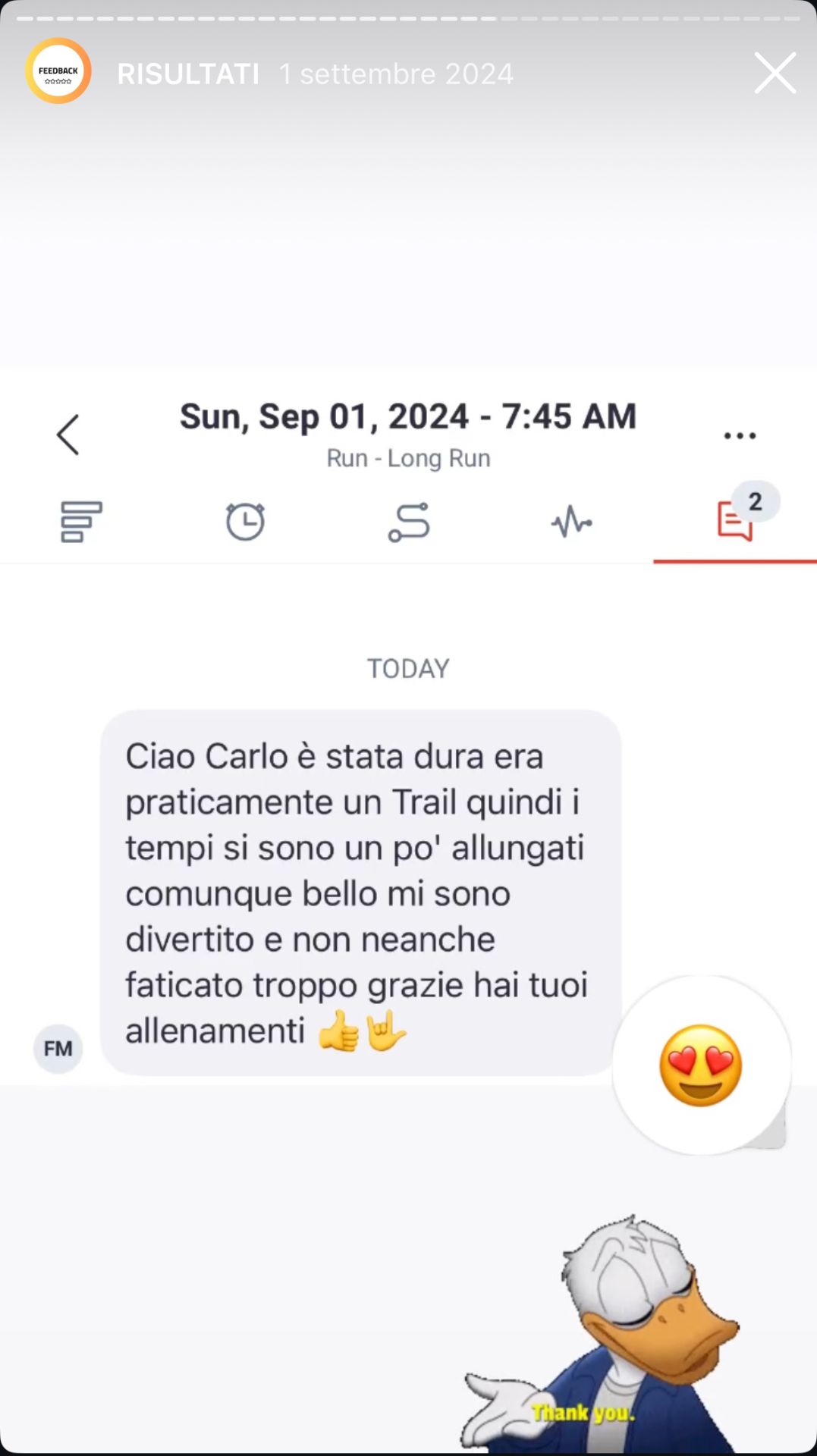Risultato di un atleta Runners Academy: Trail long run — grazie coach