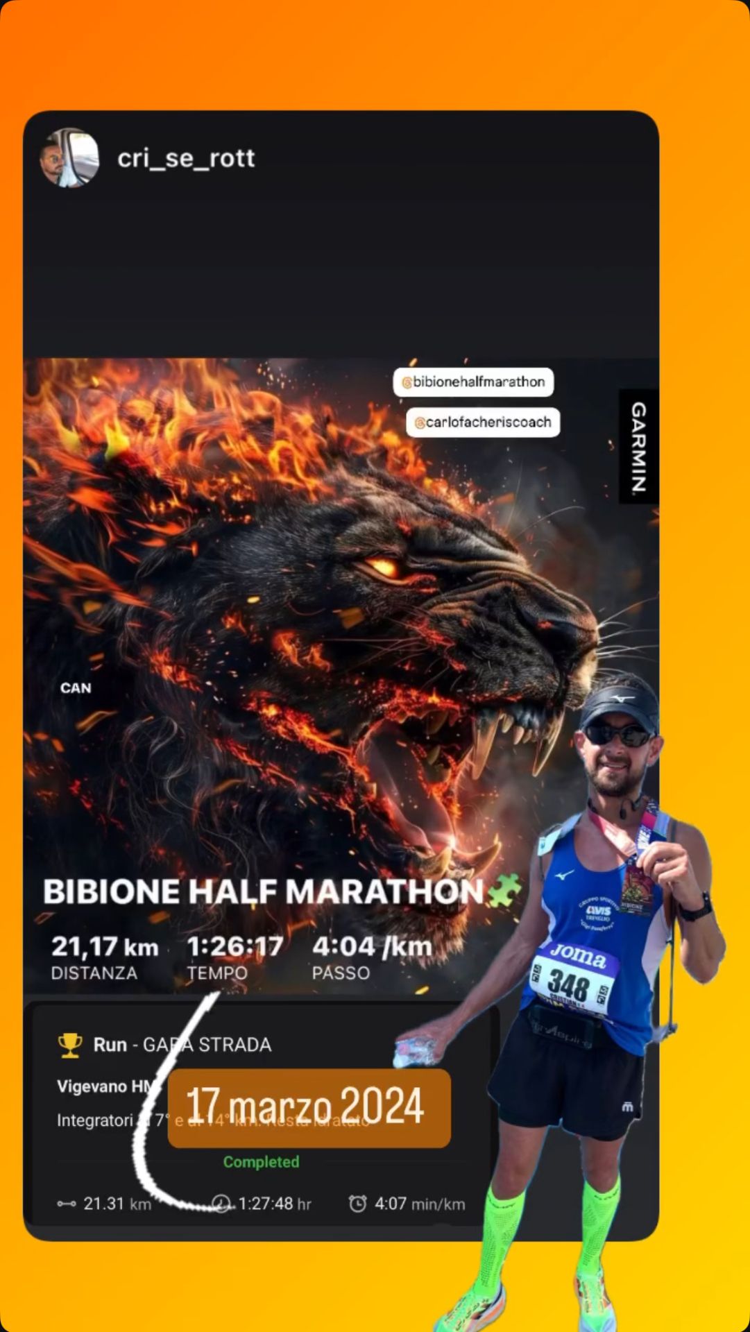 Risultato di un atleta Runners Academy: Bibione Half Marathon — 1:26:17