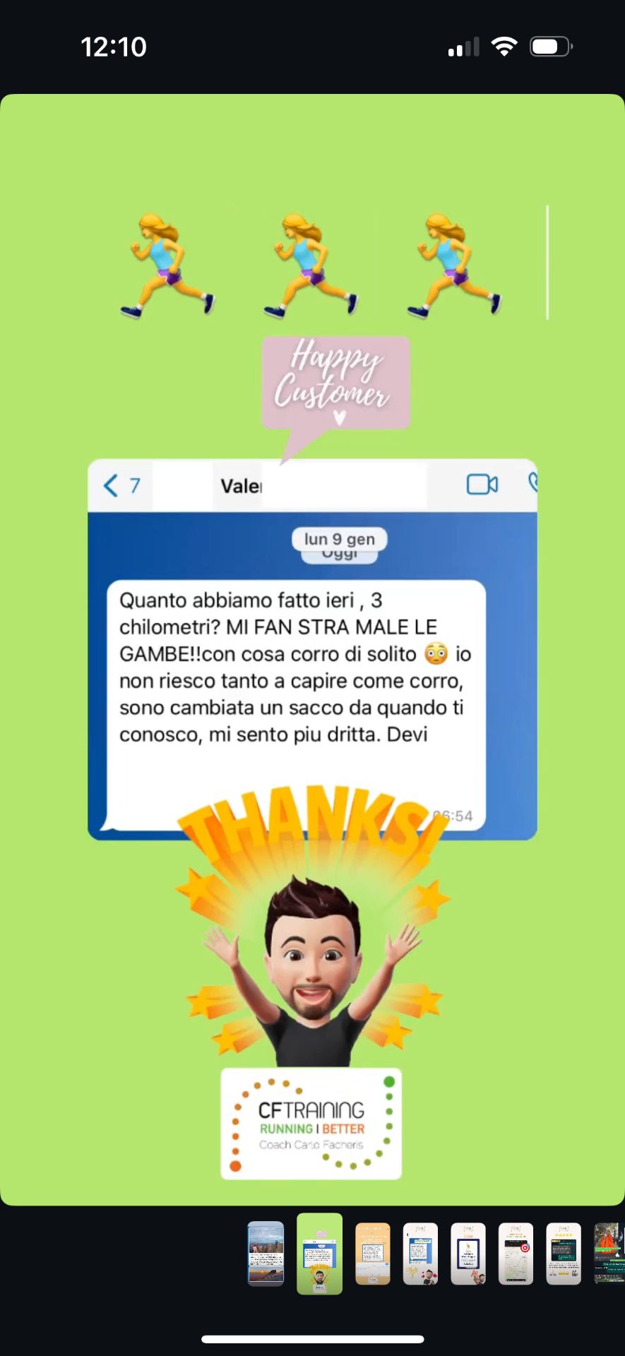 Risultato di un atleta Runners Academy: Happy Customer — Valeria